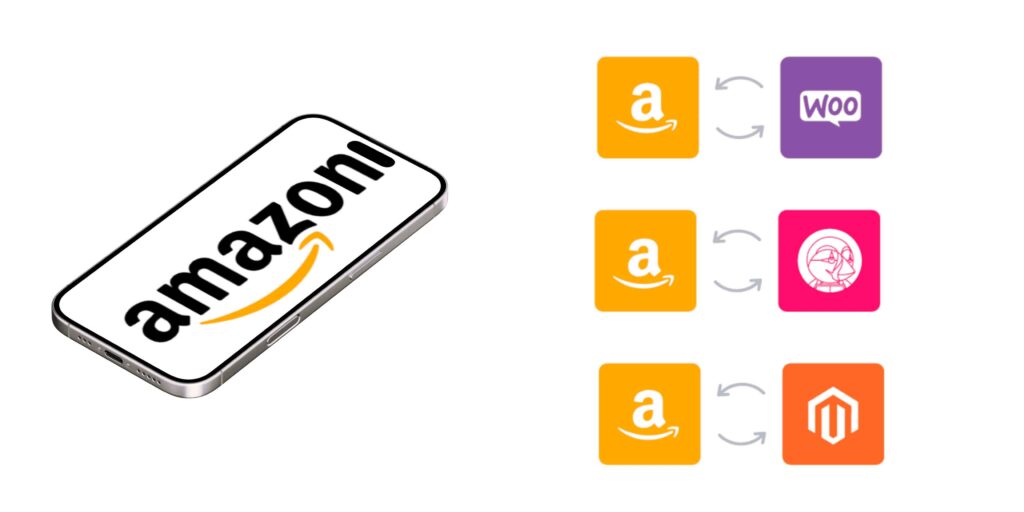 Imagen de los logos de los conectores de Marketplace Amazon de Shopcloud
